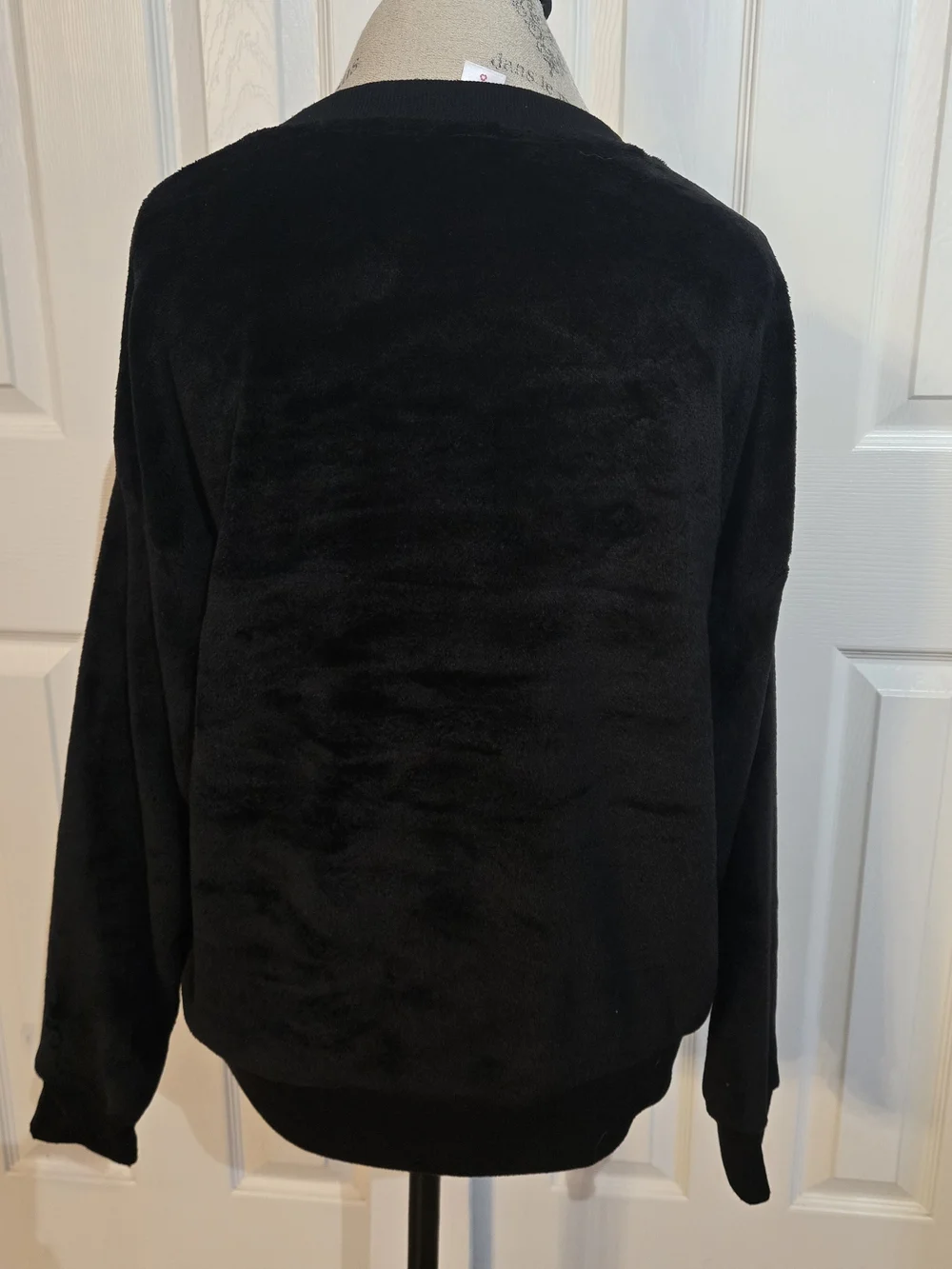 Justice Sequin Logo Black Pullover Sweatshirt